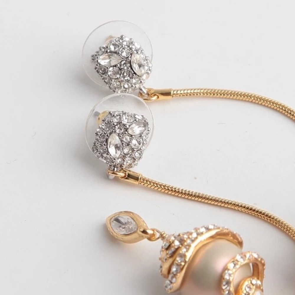 Alexis Bittar Pearl and Crystal Drop Earrings - Picture 5 of 6